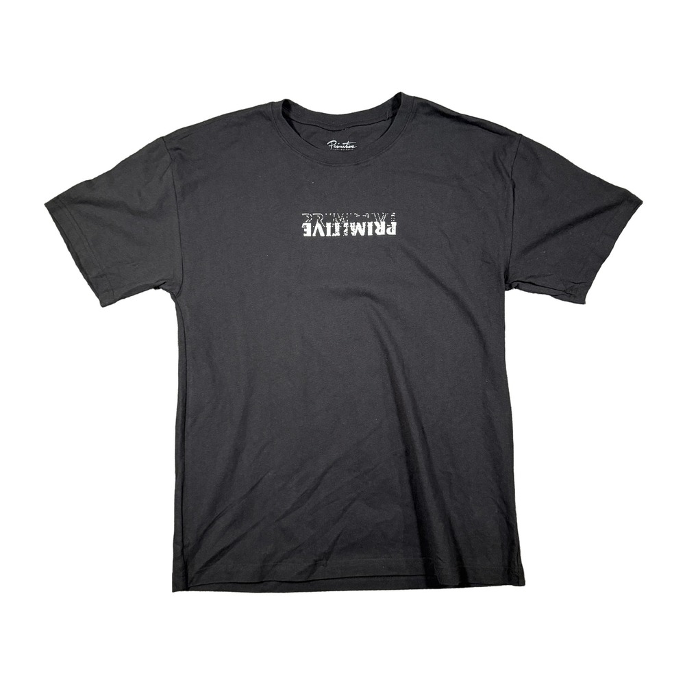 Primitive Skateboarding Men Black Volcano Built Stronger Graphic T-Shirt Size M